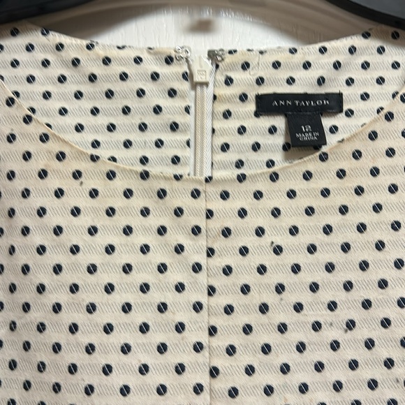 Anne Taylor Drop Waist Polkas Dot, Size 12 - Picture 2 of 8